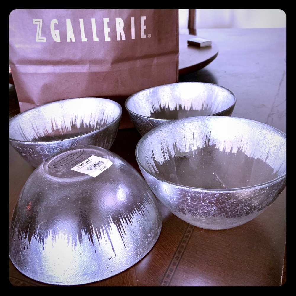 Z Gallerie Solaris bowls in silver